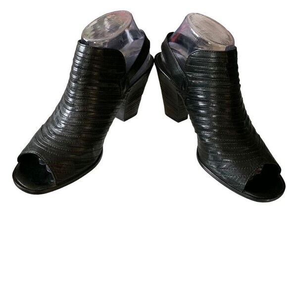 Paul Green Sandal Boot Shooties Waverly Blk Leather Slingbk Adj. Strap US9.5 UK7 - Picture 7 of 15